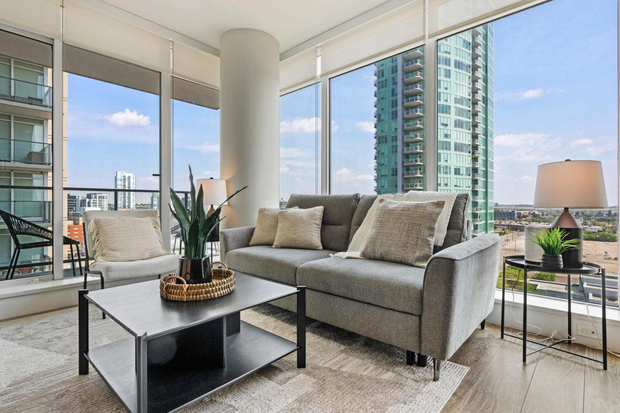 Modern Suite Calgary Downtown 5 Min Walk Stampede المظهر الخارجي الصورة